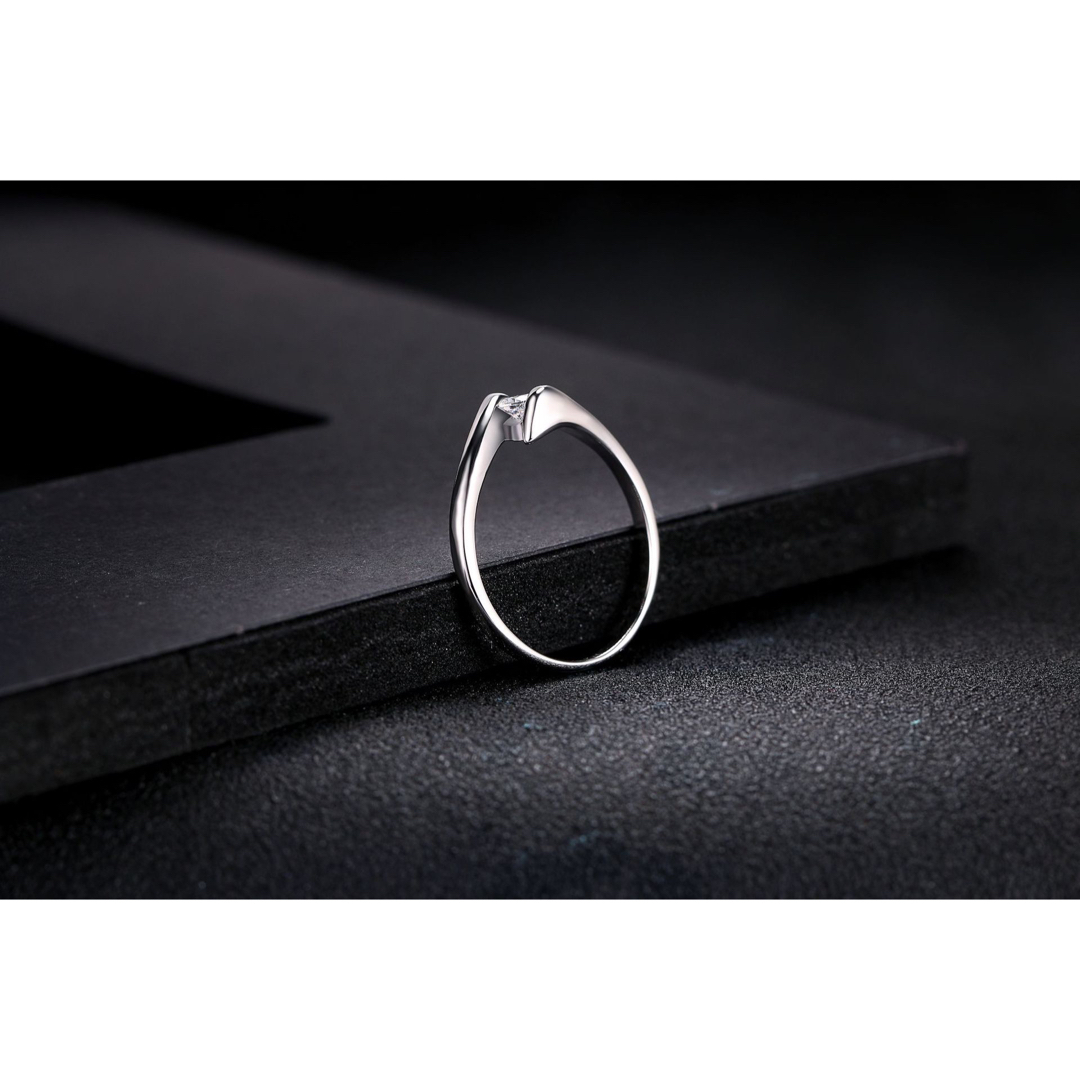 抱き合わせ 3mm 一石 高級 CZダイヤ シンプル リング＊ピンクゴールド＊ レディースのアクセサリー(リング(指輪))の商品写真