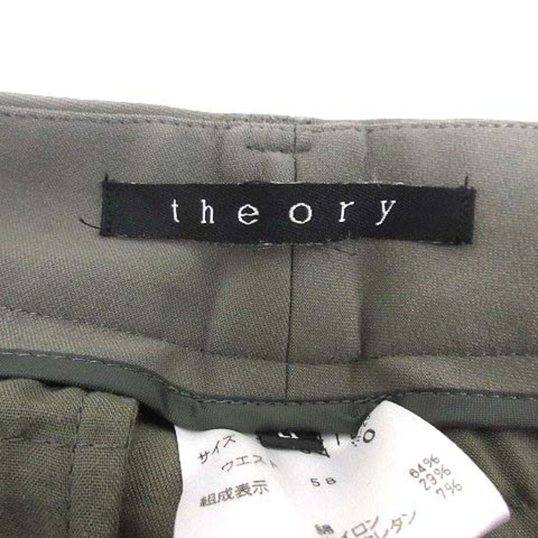 theory(セオリー)のセオリー theory スラックスパンツ ストレート 0 緑 カーキ /YK レディースのパンツ(その他)の商品写真