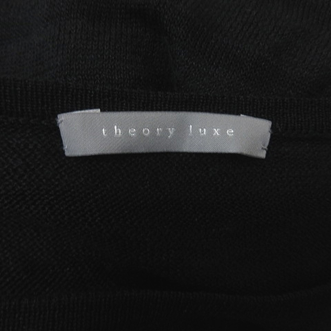 Theory luxe(セオリーリュクス)のセオリーリュクス カットソー チュニック ボーダー 半袖 麻 リネン 38 黒  レディースのトップス(カットソー(半袖/袖なし))の商品写真