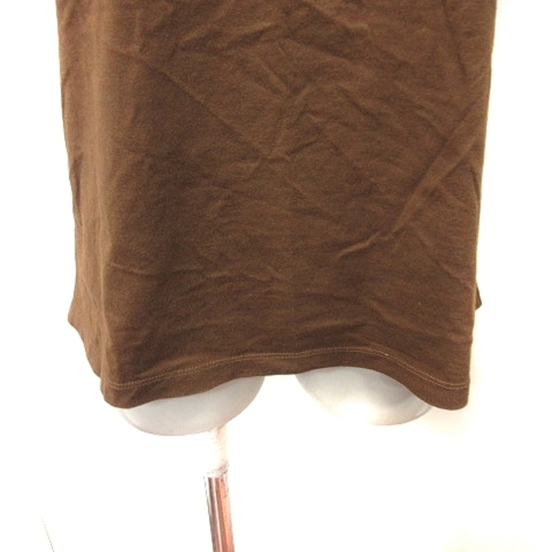 トゥモローランドコレクション Tシャツ カットソー フレンチスリーブ S 茶  レディースのトップス(Tシャツ(半袖/袖なし))の商品写真