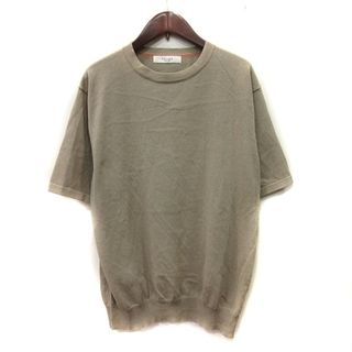 エディフィス(EDIFICE)のエディフィス カットソー 半袖 M ベージュ /YI(Tシャツ/カットソー(半袖/袖なし))