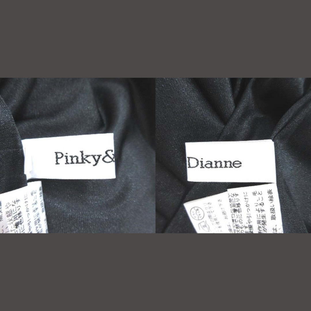 Pinky&Dianne(ピンキーアンドダイアン)のピンキー&ダイアン ワンピース ミニ 長袖 切替 シフォン フレア袖 38 黒 レディースのワンピース(ミニワンピース)の商品写真