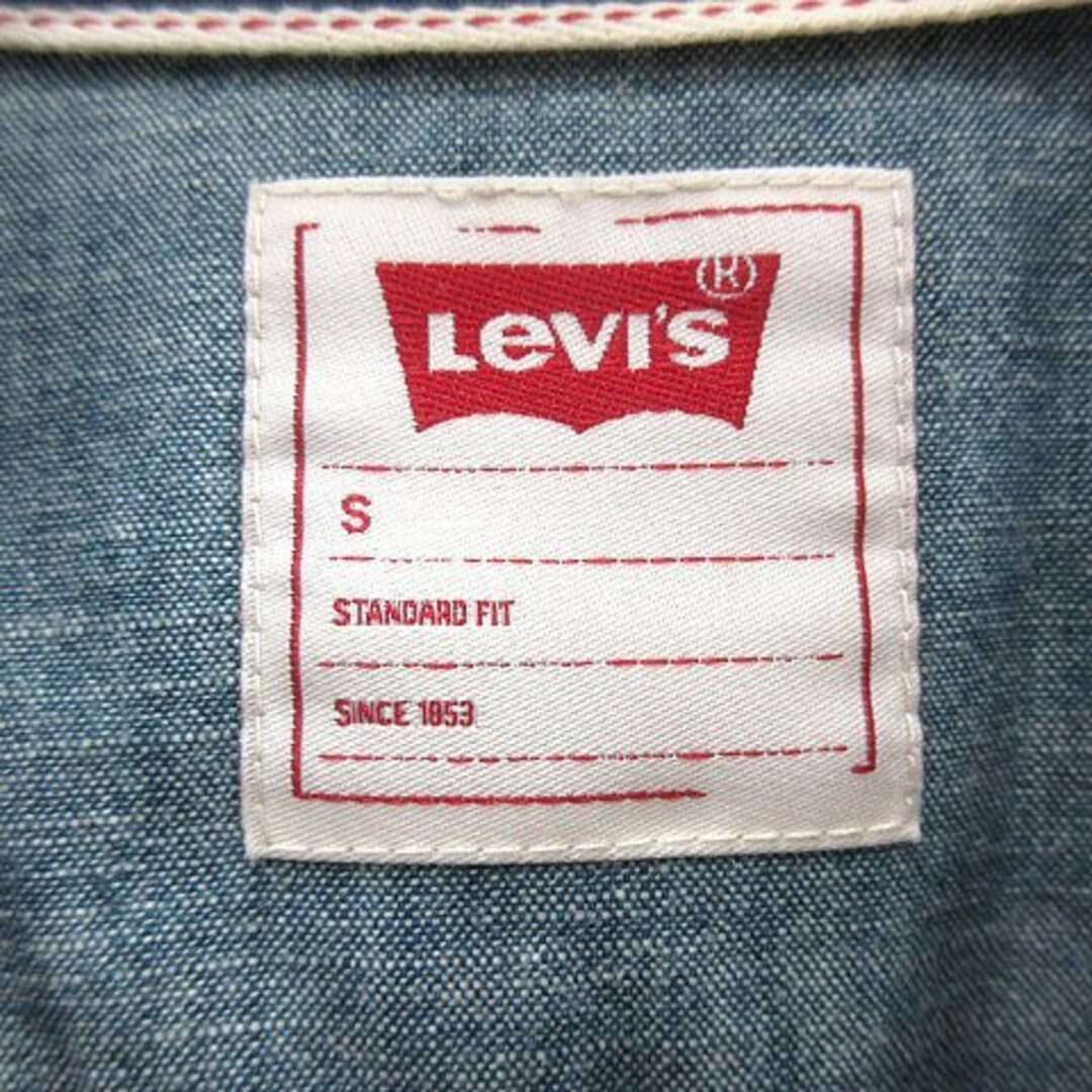 Levi's(リーバイス)のリーバイス シャンブレーシャツ ステンカラー 半袖 S 水色 ライトブルー メンズのトップス(シャツ)の商品写真