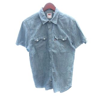 リーバイス(Levi's)のリーバイス シャンブレーシャツ ステンカラー 半袖 S 水色 ライトブルー(シャツ)