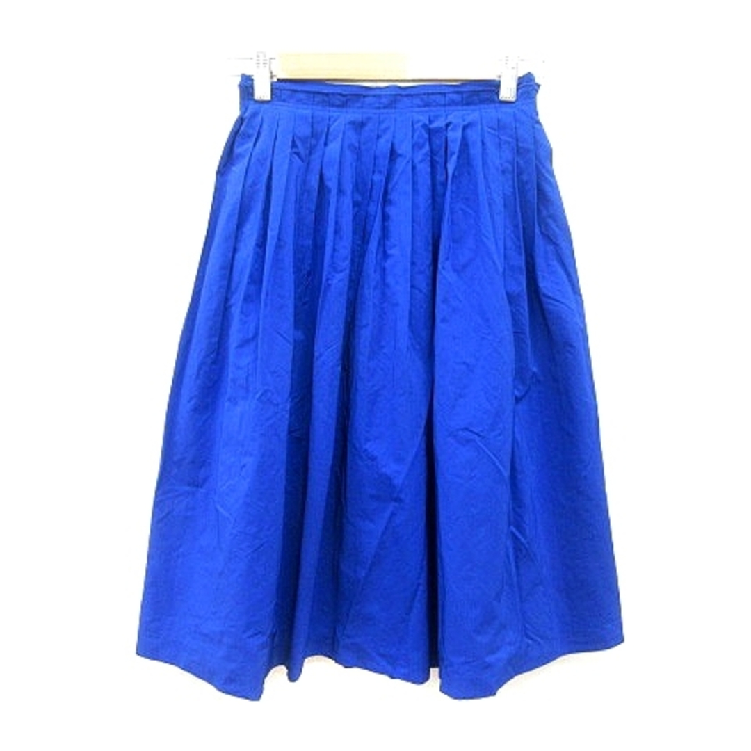 MACPHEE(マカフィー)のマカフィー トゥモローランド プリーツスカート ミモレ ロング 34 青 ブルー レディースのスカート(ロングスカート)の商品写真