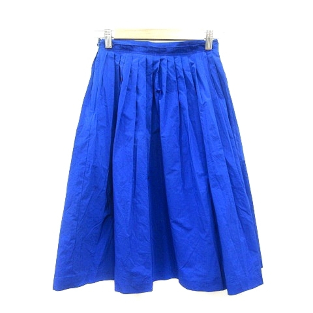MACPHEE(マカフィー)のマカフィー トゥモローランド プリーツスカート ミモレ ロング 34 青 ブルー レディースのスカート(ロングスカート)の商品写真