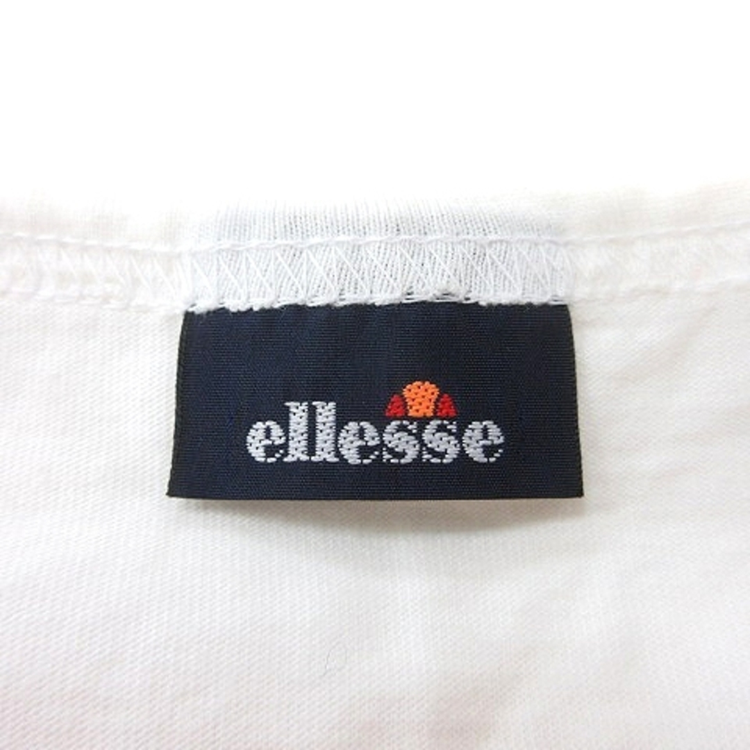 ellesse(エレッセ)のエレッセ ellesse カットソー Tシャツ Vネック プリント 半袖 L 白 レディースのトップス(Tシャツ(半袖/袖なし))の商品写真