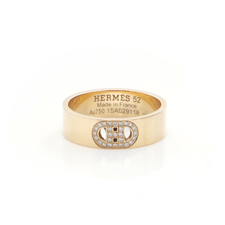 エルメス(Hermes)のエルメス HERMES ダイヤモンド Au750 サイズ51 12号 リング・指輪(リング(指輪))