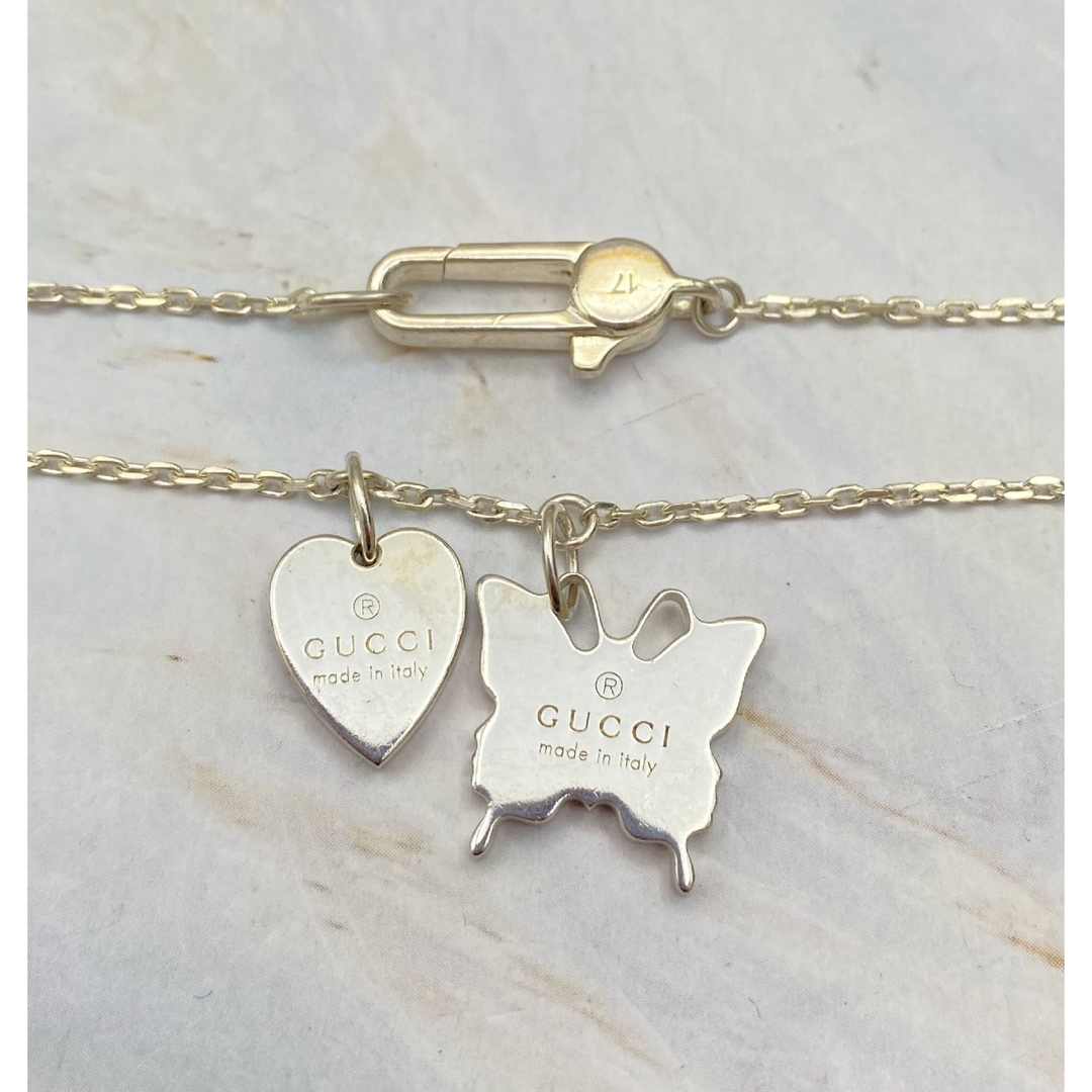 Gucci(グッチ)のGUCCI グッチ　 ハート　バタフライ ブレスレット　SV925 レディースのアクセサリー(ブレスレット/バングル)の商品写真