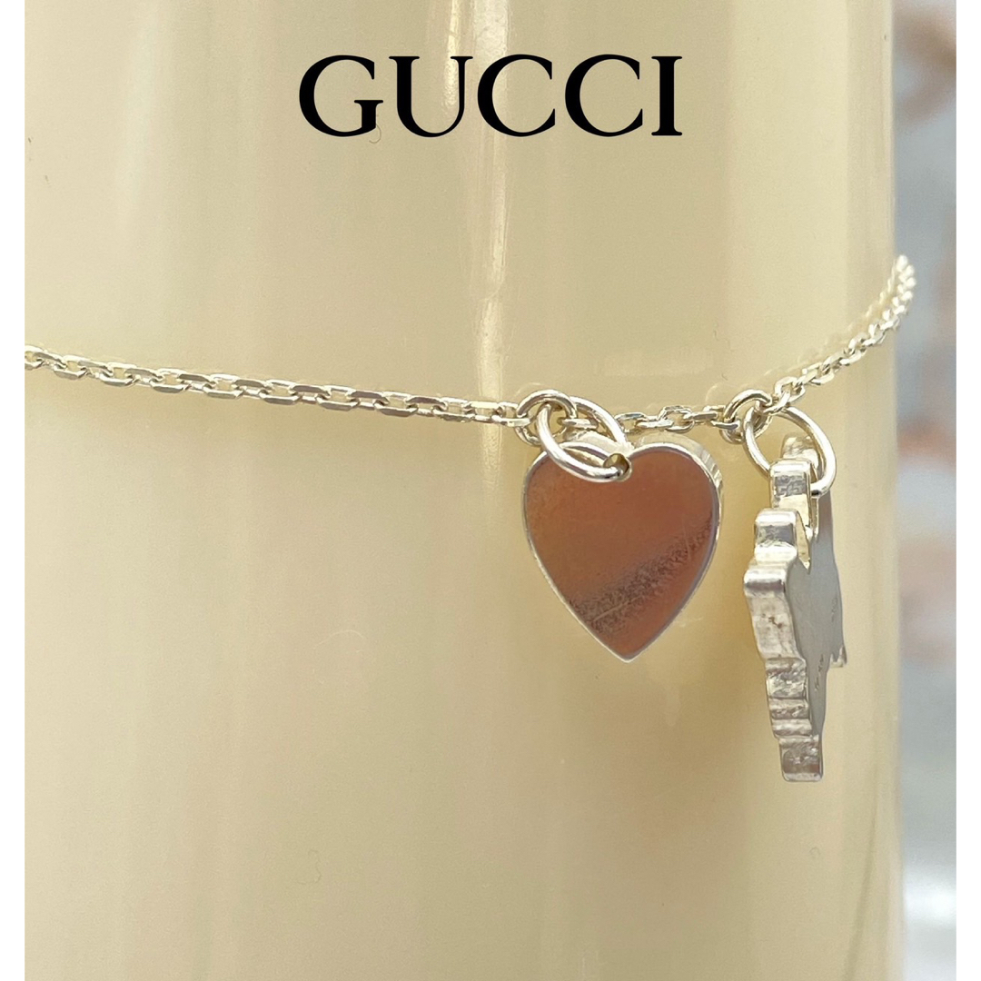 Gucci(グッチ)のGUCCI グッチ　 ハート　バタフライ ブレスレット　SV925 レディースのアクセサリー(ブレスレット/バングル)の商品写真