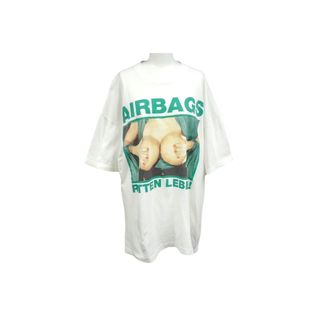 ヴィンテージ AIRBAGS RETTEN LEBEN ! 半袖Ｔシャツ サイズXL ホワイトSCREEN STARS by FRUIT OF THE LOOM 美品 中古 61074(Tシャツ(半袖/袖なし))