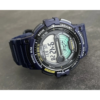 カシオ(CASIO)のカシオ　デジタル腕時計　新品　フィッシング/ムーンデータ機能　海外ネイビーモデル(腕時計(デジタル))