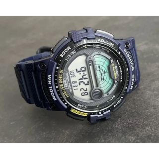 カシオ(CASIO)のカシオ　デジタル腕時計　新品　フィッシング/ムーンデータ機能　海外ネイビーモデル(腕時計(デジタル))