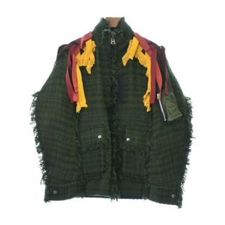 サカイ(sacai)のsacai サカイ ブルゾン 1(S位) 深緑x赤x黄等 【古着】【中古】(その他)