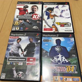 プレイステーション2(PlayStation2)のワールドサッカーウイニングイレブン10他サッカー系ソフト4本セット PS2(家庭用ゲームソフト)