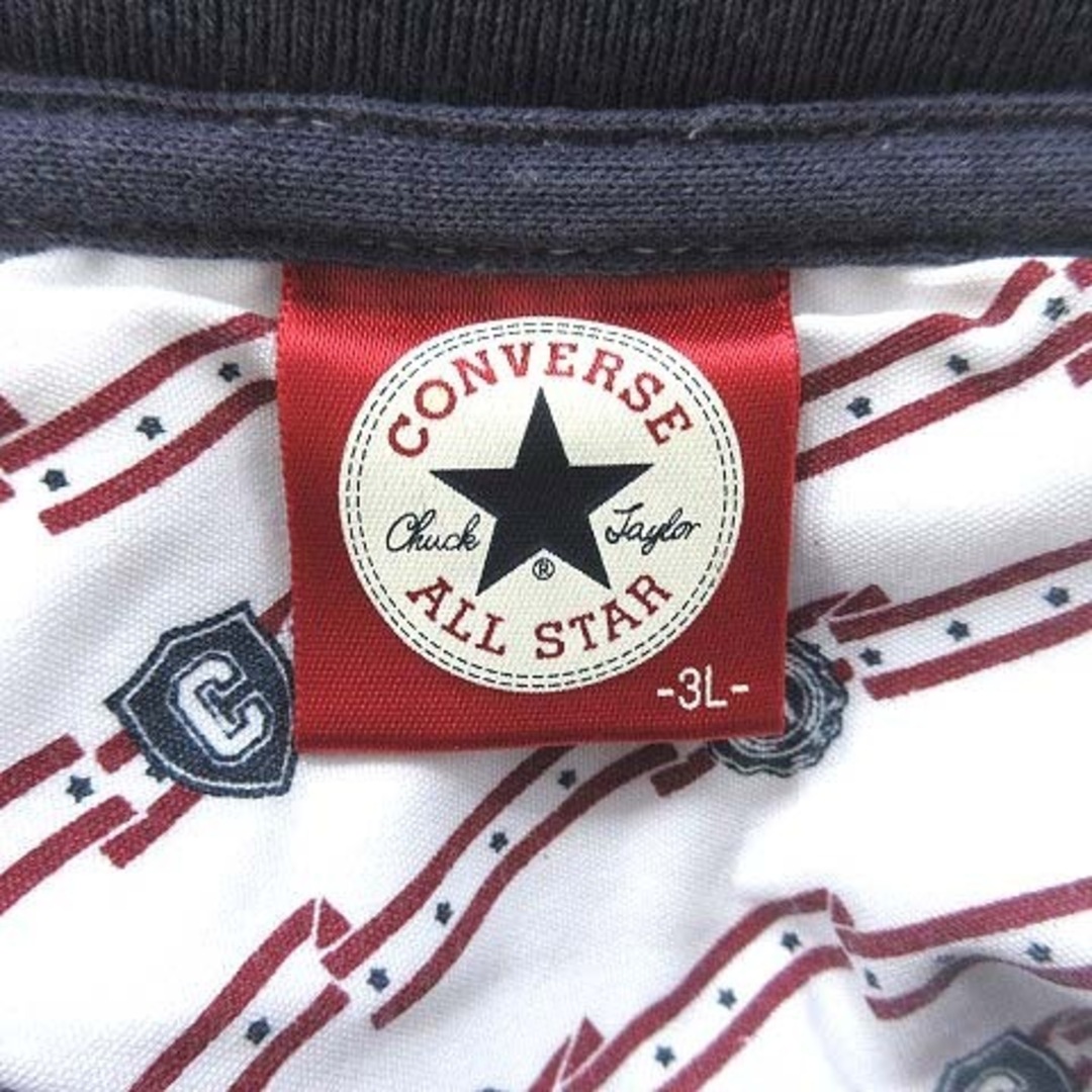 CONVERSE(コンバース)のコンバース Tシャツ 長袖 ロゴプリント 重ね着風 3L ライトグレー メンズのトップス(Tシャツ/カットソー(七分/長袖))の商品写真