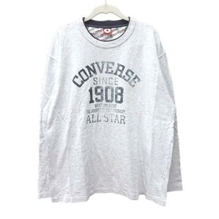 コンバース(CONVERSE)のコンバース Tシャツ 長袖 ロゴプリント 重ね着風 3L ライトグレー(Tシャツ/カットソー(七分/長袖))