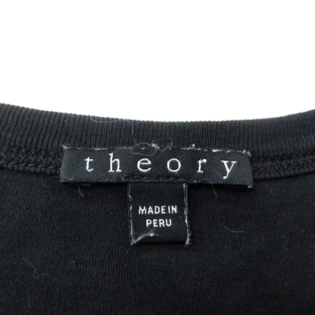 theory(セオリー)のセオリー theory カットソー Tシャツ Uネック 半袖 S 黒 ブラック レディースのトップス(Tシャツ(半袖/袖なし))の商品写真