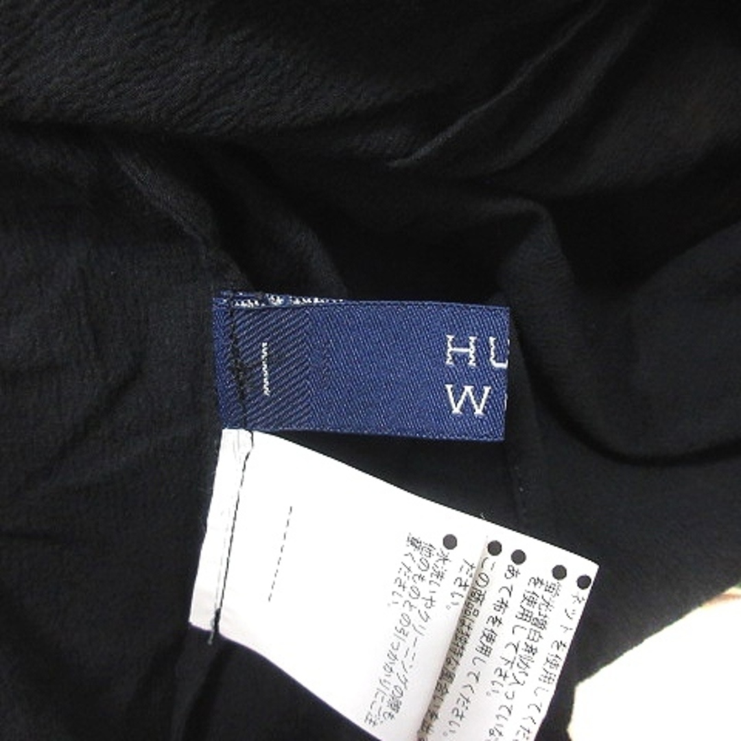 HUMAN WOMAN(ヒューマンウーマン)のヒューマンウーマン シャツ ブラウス フレンチスリーブ M 黒 ブラック /YI レディースのトップス(シャツ/ブラウス(半袖/袖なし))の商品写真