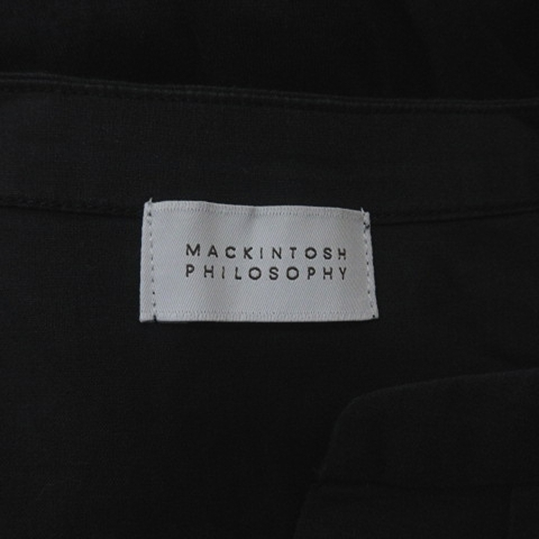 MACKINTOSH PHILOSOPHY(マッキントッシュフィロソフィー)のマッキントッシュフィロソフィー シャツ ブラウス フレンチスリーブ 38 黒 レディースのトップス(シャツ/ブラウス(半袖/袖なし))の商品写真