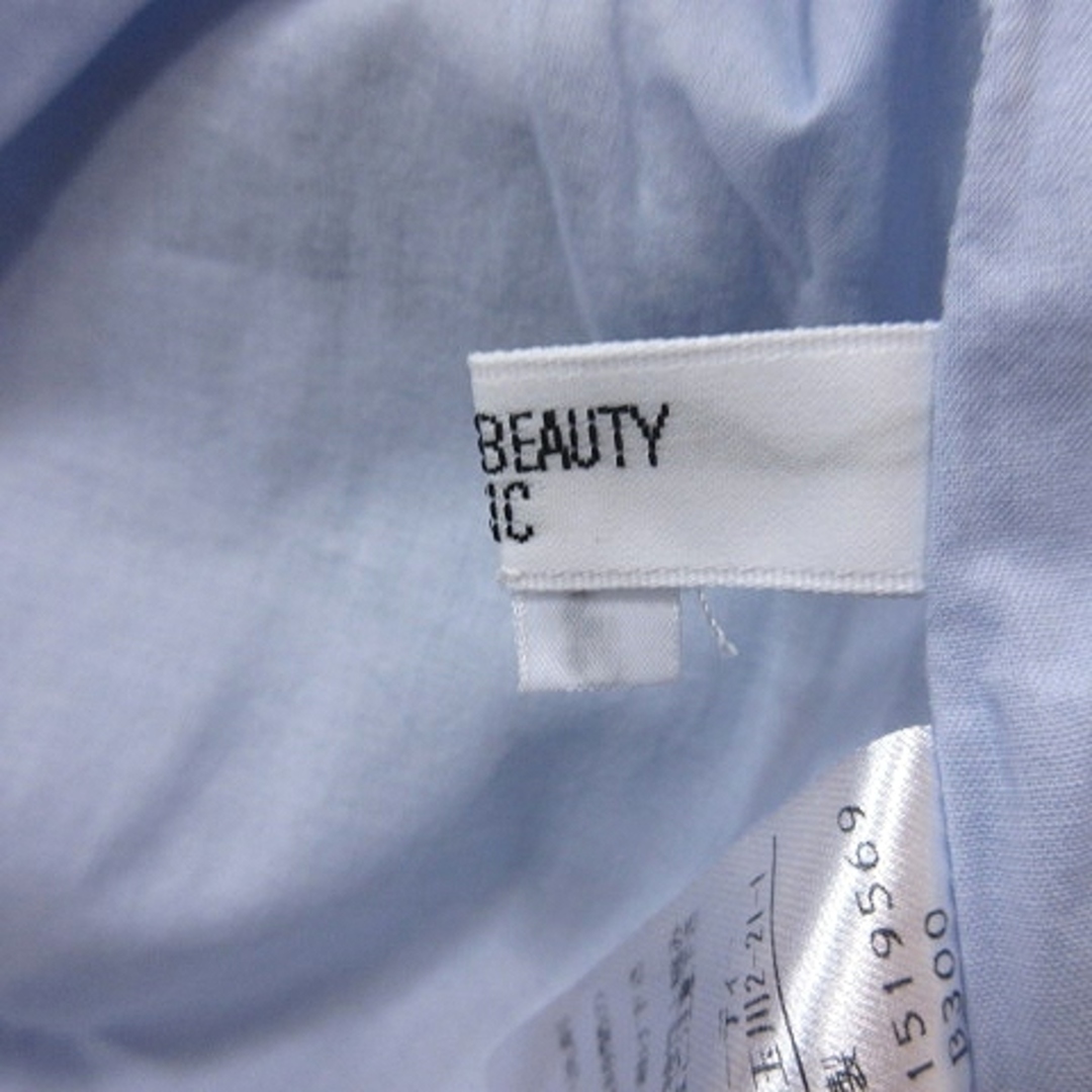 NATURAL BEAUTY BASIC(ナチュラルビューティーベーシック)のナチュラルビューティーベーシック シャツ ブラウス ノースリーブ M 青 水色 レディースのトップス(シャツ/ブラウス(半袖/袖なし))の商品写真