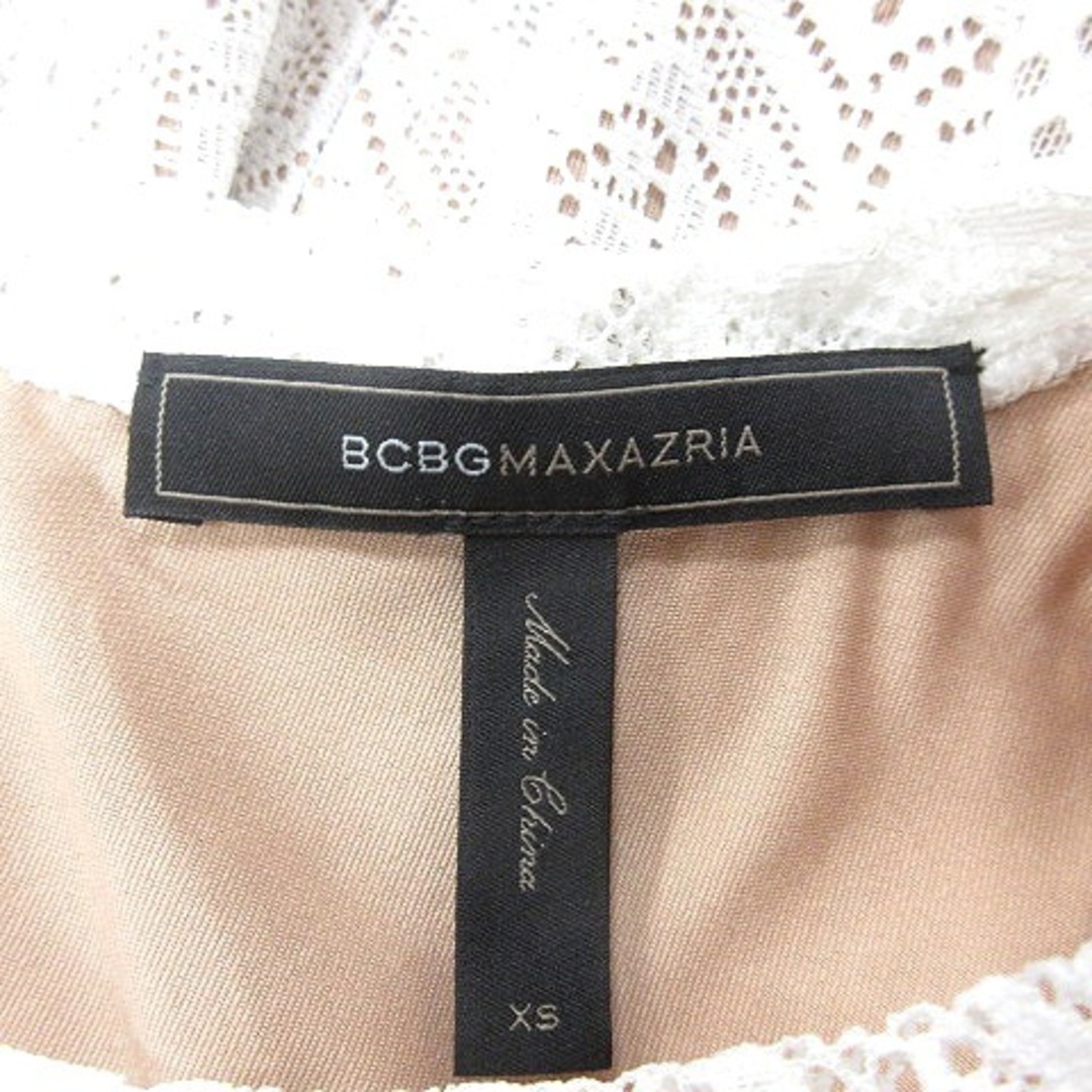 BCBGMAXAZRIA(ビーシービージーマックスアズリア)のビーシービージーマックスアズリア ワンピース ミニ レース 長袖 XS 白 レディースのワンピース(ミニワンピース)の商品写真