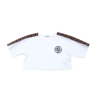 フェンディ(FENDI)のフェンディ FENDI ズッカ ロゴ クロップド 半袖Ｔシャツ コットン(Tシャツ(半袖/袖なし))