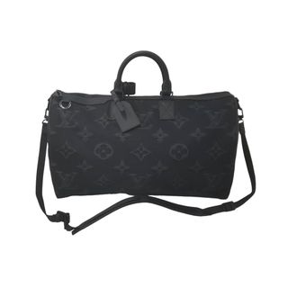 ルイヴィトン(LOUIS VUITTON)の新品同様 LOUIS VUITTON ルイヴィトン キーポルバンドリエールリバーシブル50 M45602 ボストンバッグ ブラック 中古 61278(ボストンバッグ)