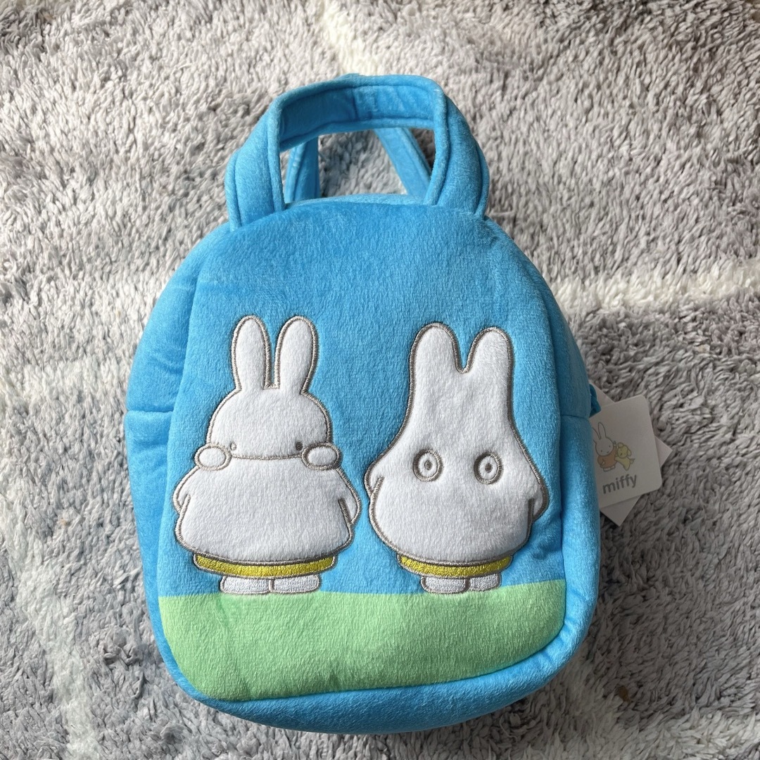 miffy(ミッフィー)の【 ミッフィー 】　ぽてバッグ　ブルー エンタメ/ホビーのおもちゃ/ぬいぐるみ(キャラクターグッズ)の商品写真