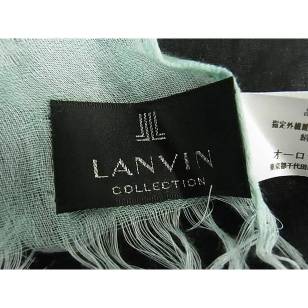 LANVIN(ランバン)のLANVIN ランバン レクセル80％×シルク20％ スカーフ ストール ショール レディース メンズ ライトブルー系 DD3331 レディースのアクセサリー(その他)の商品写真