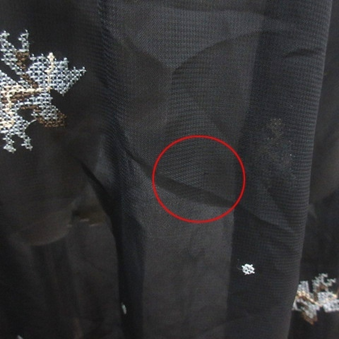 Rope' Picnic(ロペピクニック)のロペピクニック カーディガン シャツ 刺繍 七分袖 38 黒 ブラック /AU レディースのトップス(カーディガン)の商品写真