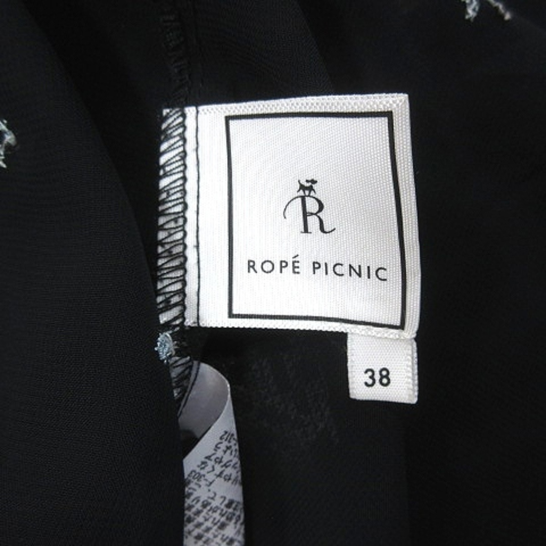 Rope' Picnic(ロペピクニック)のロペピクニック カーディガン シャツ 刺繍 七分袖 38 黒 ブラック /AU レディースのトップス(カーディガン)の商品写真