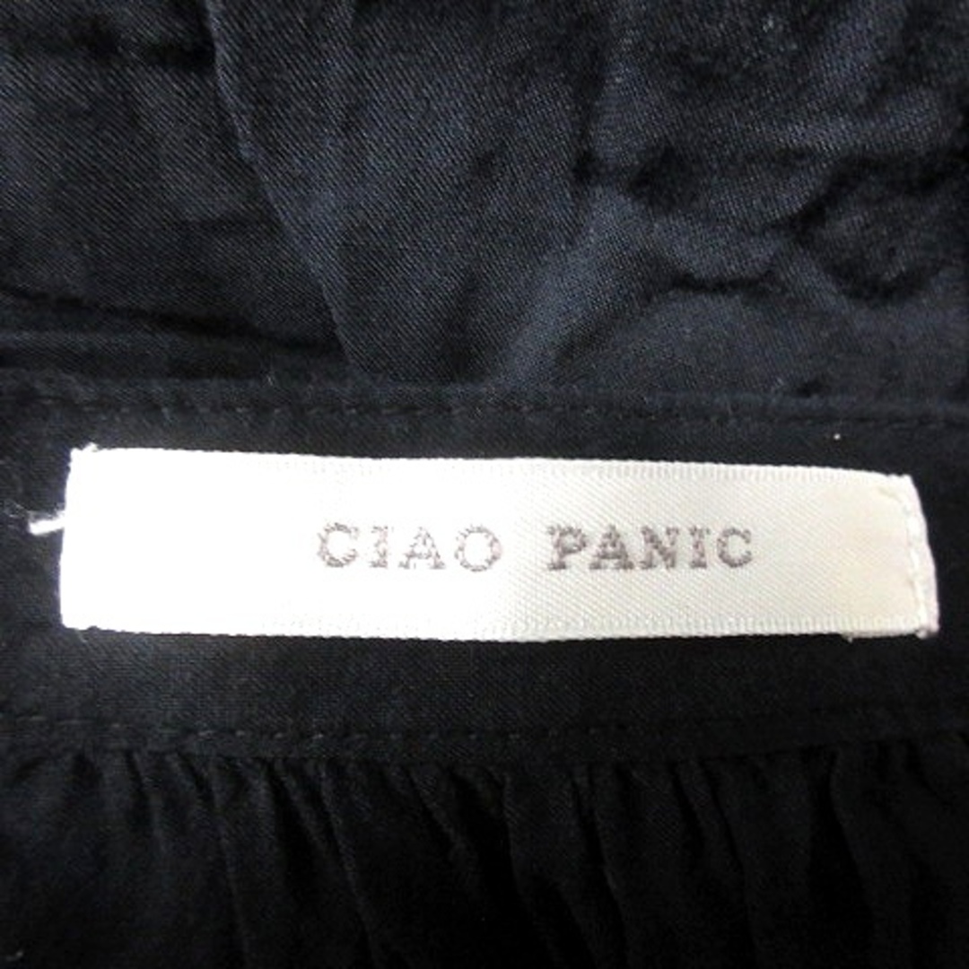 Ciaopanic(チャオパニック)のチャオパニック シャツ ブラウス 七分袖 刺繍 黒 ブラック /RT レディースのトップス(その他)の商品写真