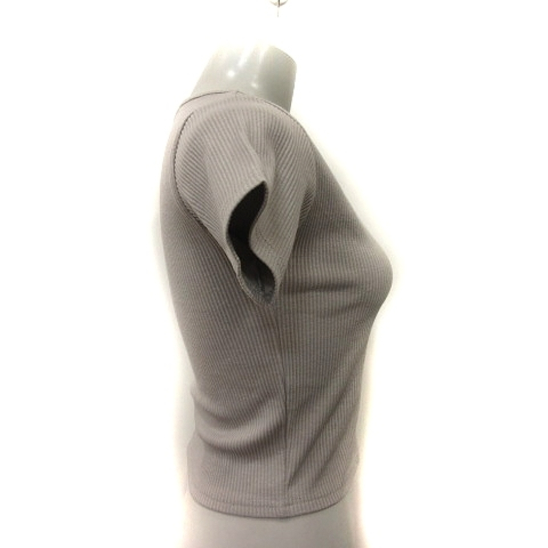 GYDA(ジェイダ)のジェイダ Tシャツ カットソー リブ 半袖 刺繍 ミッキーマウス F ベージュ レディースのトップス(Tシャツ(半袖/袖なし))の商品写真