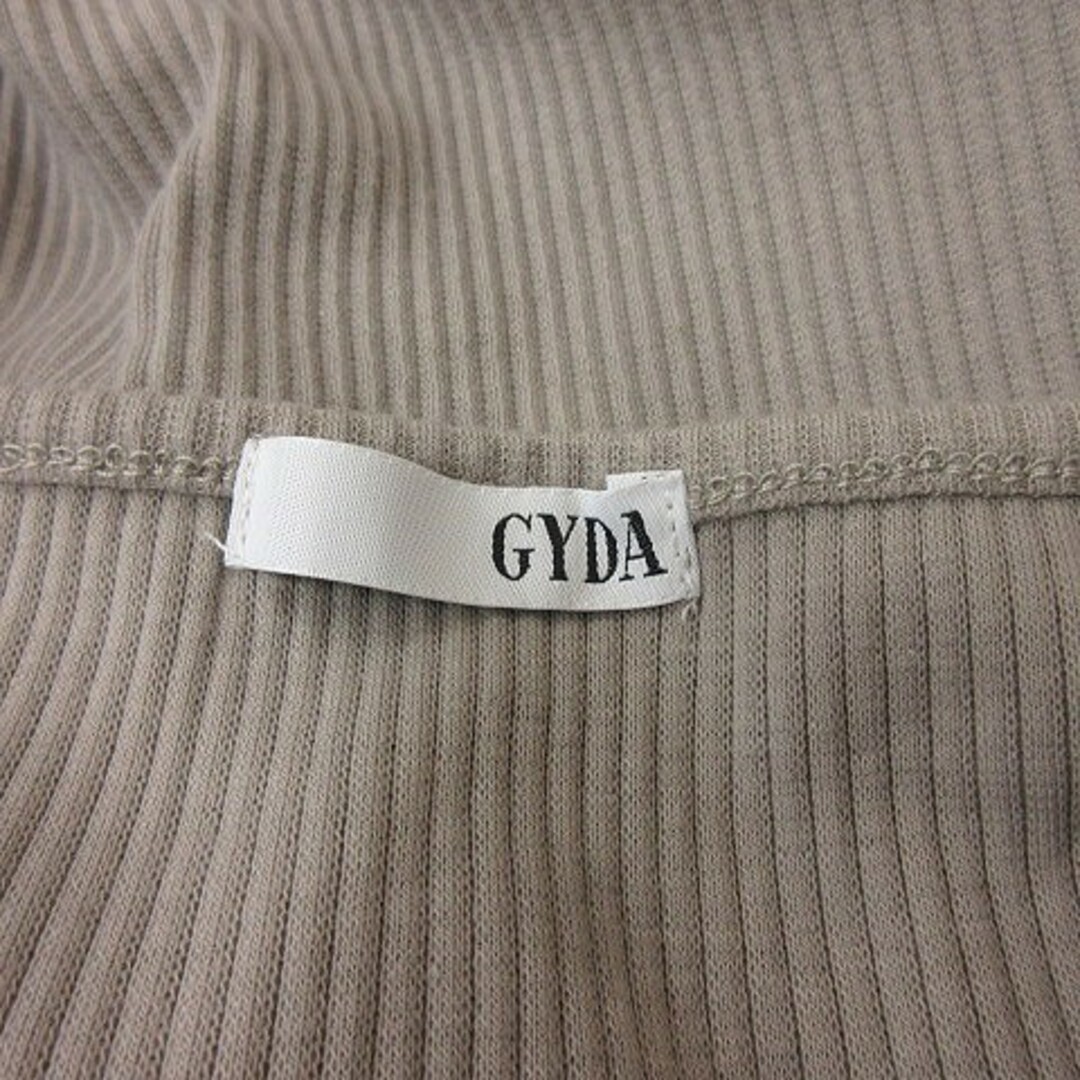 GYDA(ジェイダ)のジェイダ Tシャツ カットソー リブ 半袖 刺繍 ミッキーマウス F ベージュ レディースのトップス(Tシャツ(半袖/袖なし))の商品写真