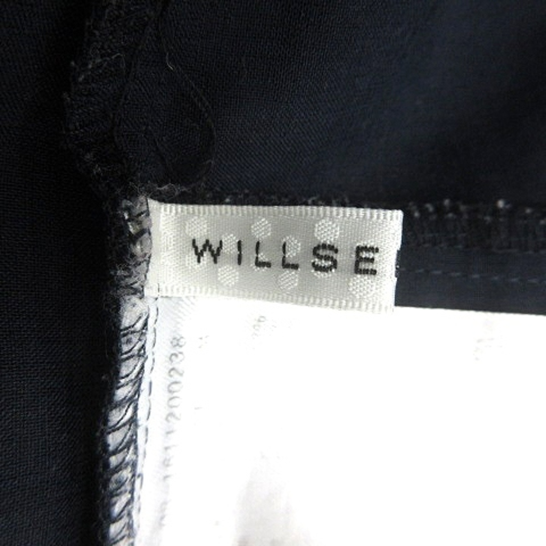 WILLSELECTION(ウィルセレクション)のウィルセレクション WILLSELECTION ブラウス 半袖 リボン M 紺 レディースのトップス(シャツ/ブラウス(半袖/袖なし))の商品写真