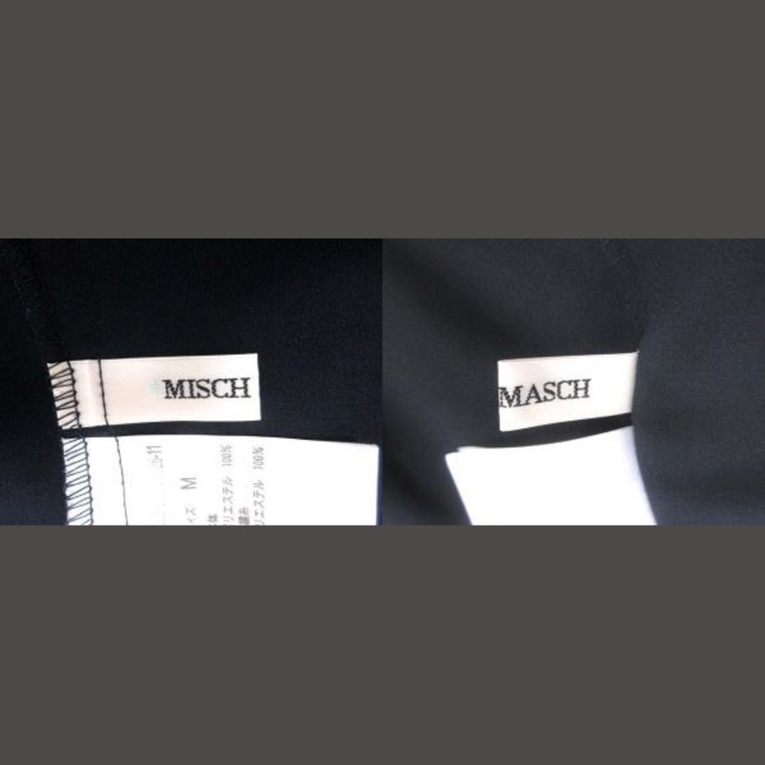 MISCH MASCH(ミッシュマッシュ)のMISCH MASCH ブラウス キーネック 刺しゅう 七分袖 M 紺 ネイビー レディースのトップス(その他)の商品写真