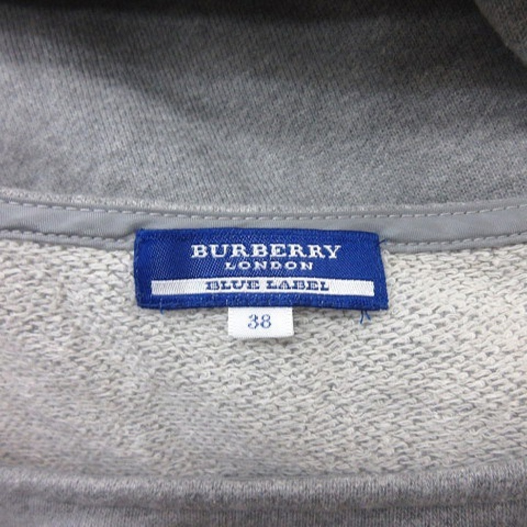 BURBERRY BLUE LABEL(バーバリーブルーレーベル)のバーバリーブルーレーベル トレーナー スウェット 半袖 38 グレー /YI レディースのトップス(トレーナー/スウェット)の商品写真