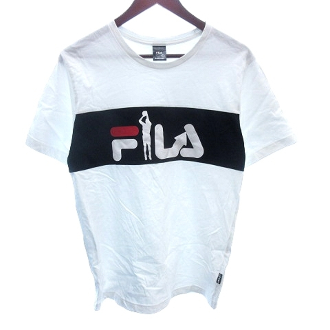 FILA(フィラ)のフィラ ジェイダ カットソー Tシャツ ラウンドネック プリント 半袖 白 レディースのトップス(Tシャツ(半袖/袖なし))の商品写真