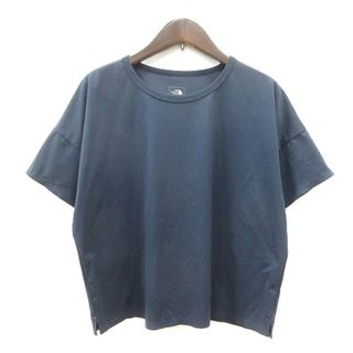 ザノースフェイス(THE NORTH FACE)のザノースフェイス カットソー Tシャツ クルーネック 半袖 S 紺 ネイビー(Tシャツ/カットソー(半袖/袖なし))