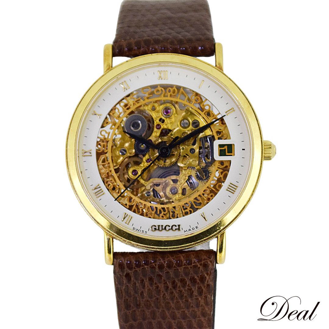 Gucci(グッチ)のK18YG GUCCI グッチ  スケルトン 希少  700SQ  ボーイズ ユニセックス   メンズ 腕時計 メンズの時計(腕時計(アナログ))の商品写真