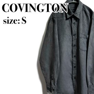 ヴィンテージ(VINTAGE)のCOVINGTON 海外古着 フェイクスウェードシャツ スエード グレー(シャツ)