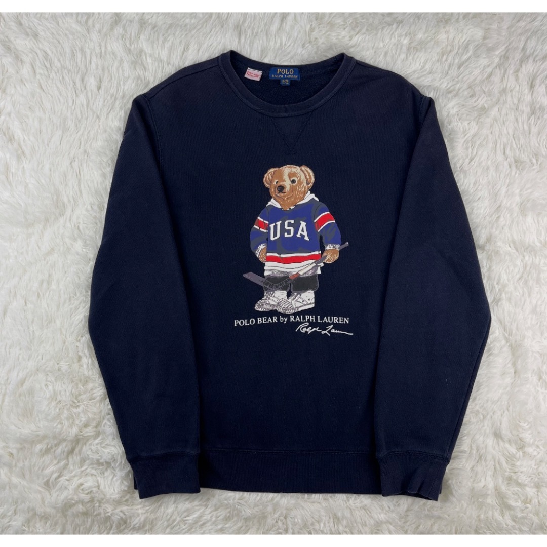 POLO RALPH LAUREN(ポロラルフローレン)の極美品✨ポロベア　XL トレーナー　ネイビー トップス 秋冬　春　人気　長袖 メンズのトップス(スウェット)の商品写真