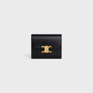 セリーヌ(celine)のセリーヌ　財布 トリオンフ / シャイニーカーフスキン ブラック(財布)