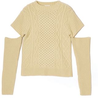 ランデブー(RANDEBOO)のRANDEBOO Cream cut vintage knit (ニット/セーター)