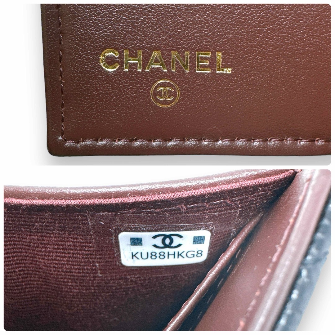 CHANEL(シャネル)のシャネル 3つ折り財布 AP3177 マトラッセ キャビアスキン ブラック L字 レディースのファッション小物(財布)の商品写真