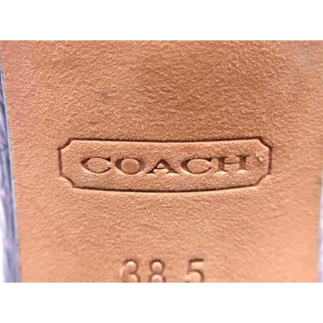 COACH(コーチ)の■美品■ COACH コーチ クロコダイル型押しレザー ヒール サンダル サイズ38.5(約25.5cm) 靴 シューズ レディース グレー系 DD3181 レディースの靴/シューズ(ハイヒール/パンプス)の商品写真