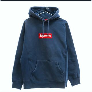 シュプリーム(Supreme)のSupreme シュプリーム ボックスロゴ パーカー ネイビー 正規品(パーカー)