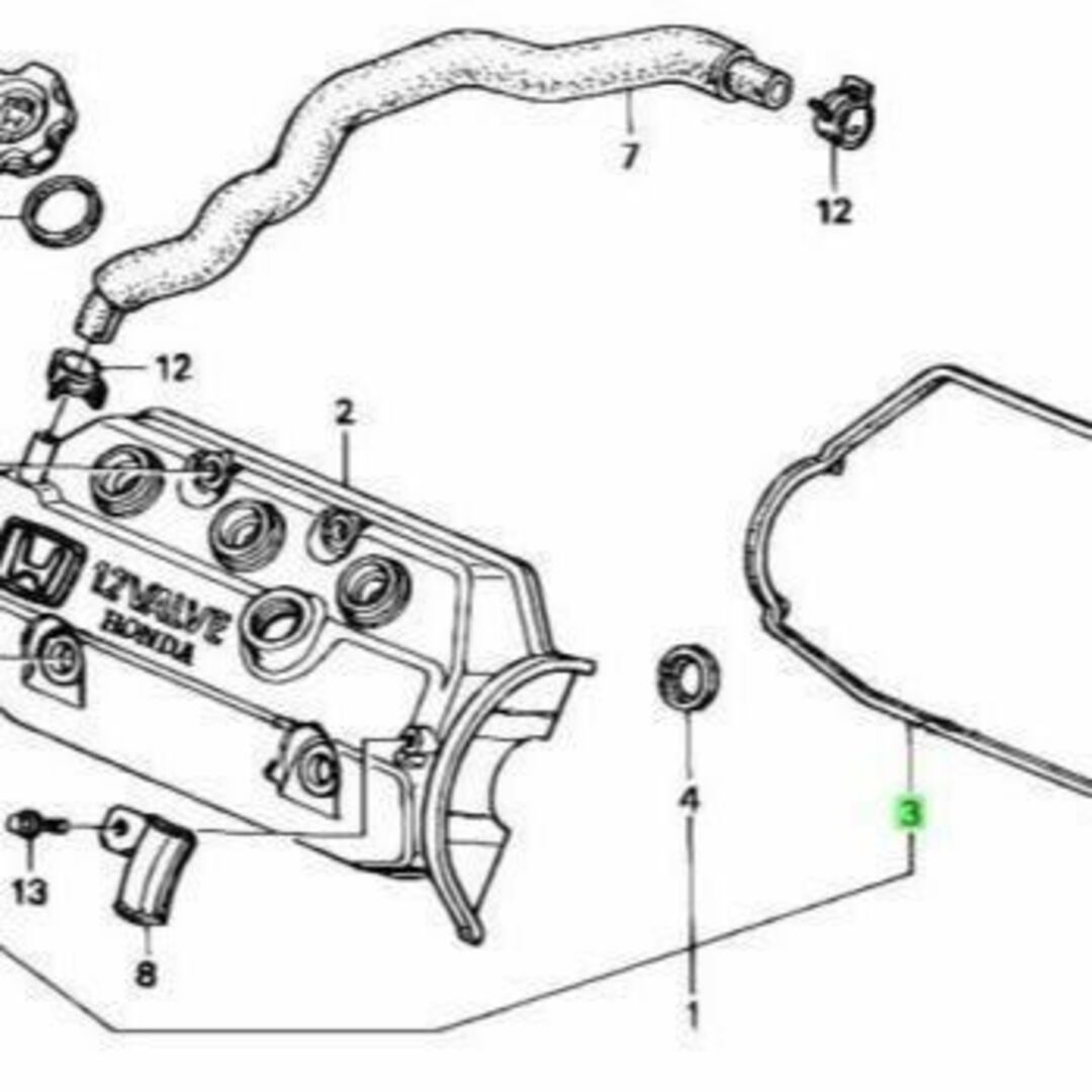 ホンダ(ホンダ)のホンダ アクティトラック V-HH3 パッキンシリンダーヘッドカバー 自動車/バイクの自動車(車種別パーツ)の商品写真