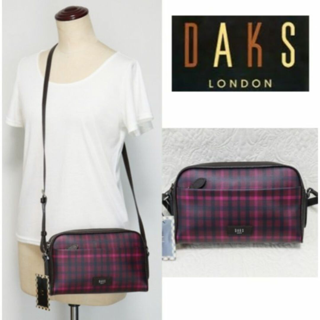 DAKS(ダックス)の新品タグ付き【DAKS LONDON ダックス】チェック柄 ショルダーバッグ レディースのバッグ(ショルダーバッグ)の商品写真